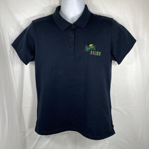 Sprite Films Womens Large Chestnut Hill Black Golf/Casual Polo Shirt